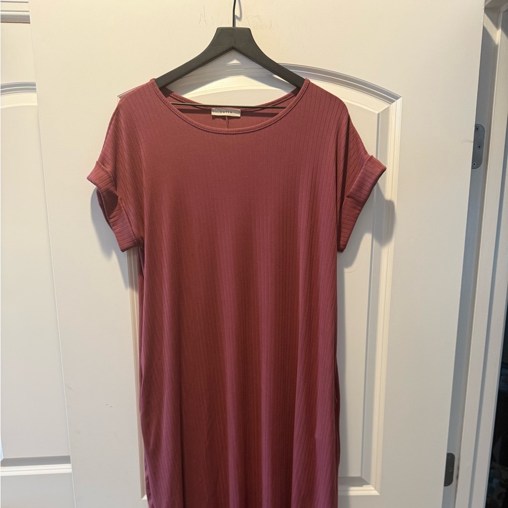 Entro Dusty Rose Knit Top